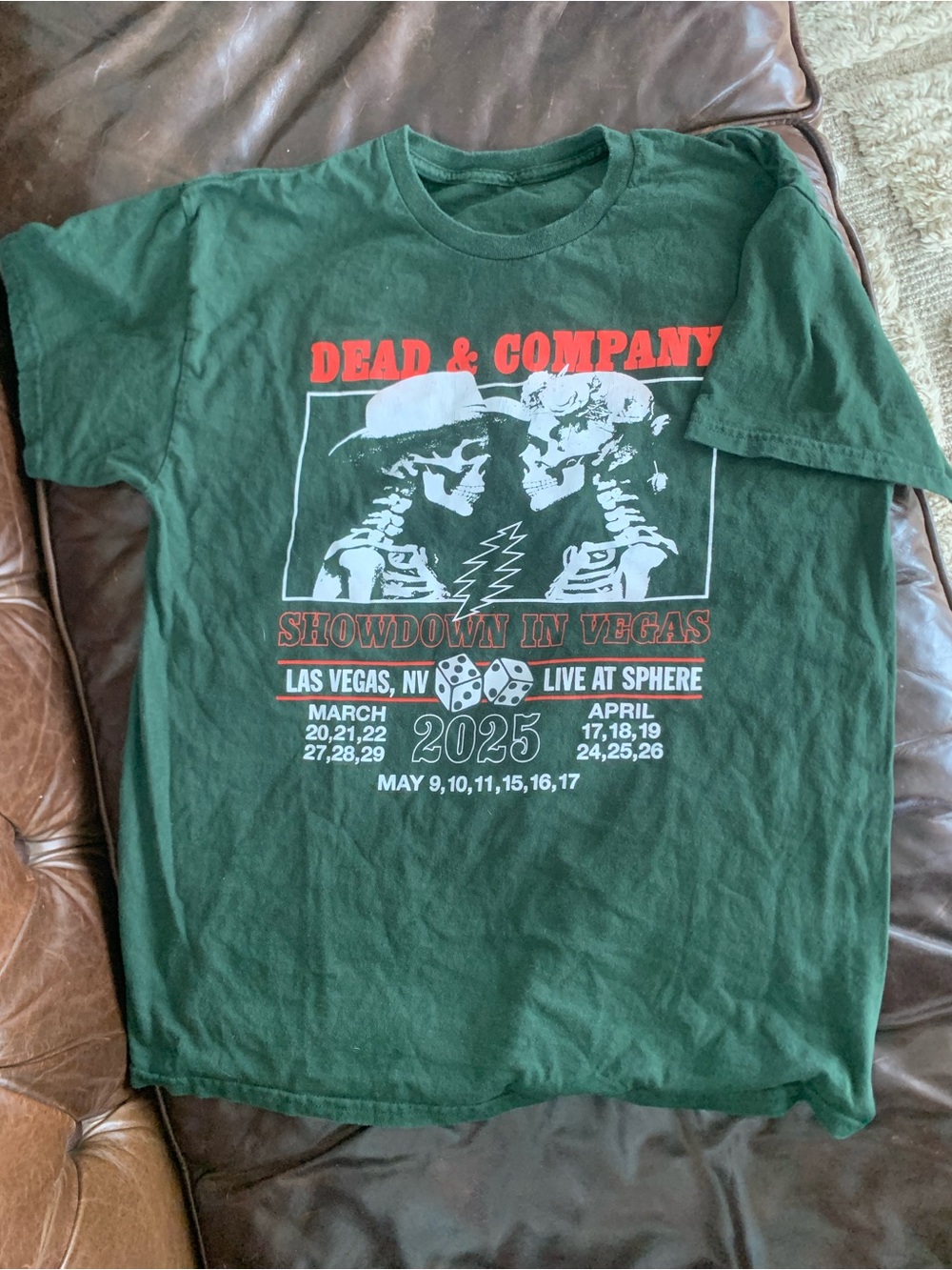 Men’s Green Dead and Company  'Showdown in Vegas 2025' T-Shirt
